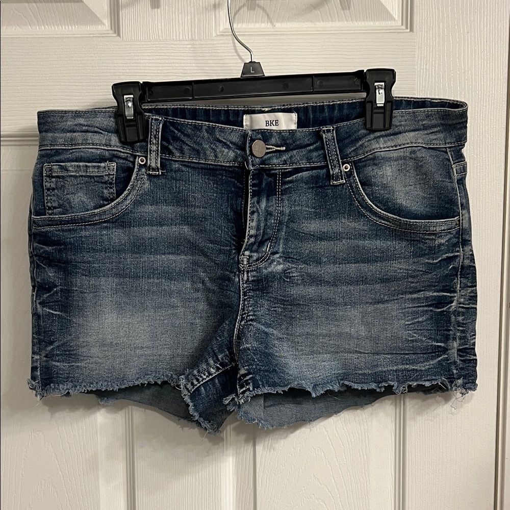 BKE Dark Blue Denim Cutoff Shorts